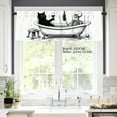 thumbnail image 2 of JOOCAR Polyester Window Valance Curtain with Black Cat and Skeleton in Bathtub Design for Home Kitchen Living Room Bedroom Bathroom Decor 54x18 inch, 2 of 5