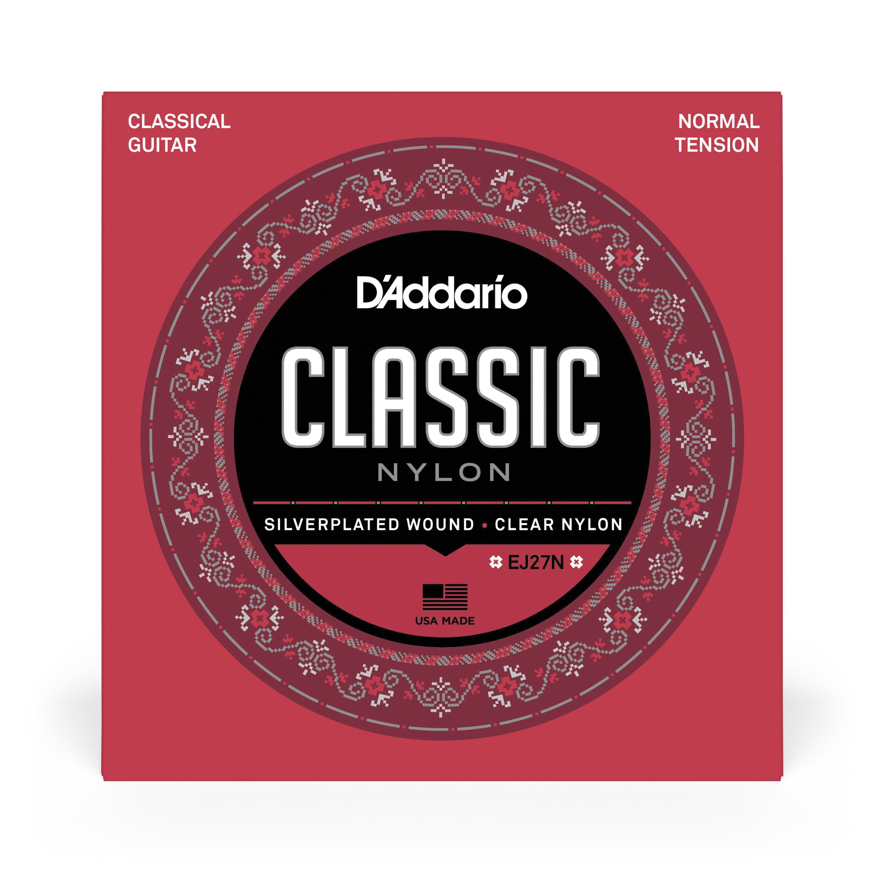 D'Addario Guitar Strings 2 Sets Nylon Classical EJ27N Normal Tension