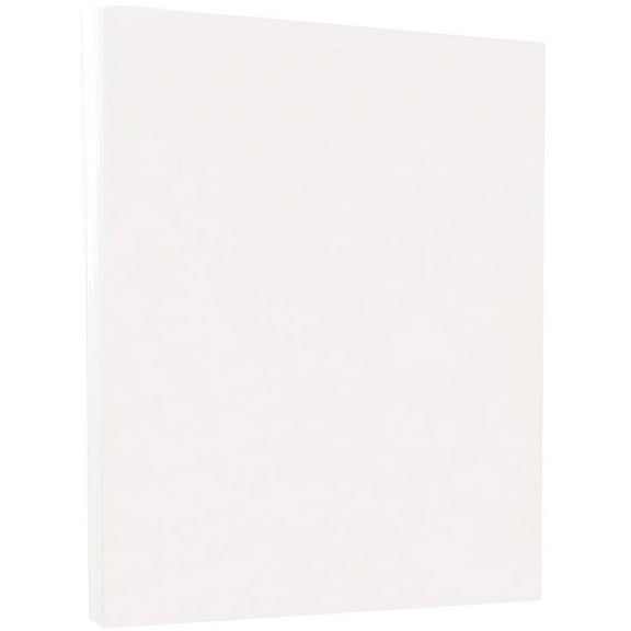 JAM Paper Vellum Bristol Cardstock, 8 1/2 x 11, 50 per Pack, 67lb White