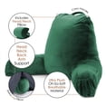 thumbnail image 3 of Nestl Reading Pillow, Extra Large Comfortable Bed Rest Pillow with Arms - Premium Shredded Memory Foam TV Pillow, Detachable Neck Roll & Lumbar Support Pillow - Hunter Green, 3 of 8