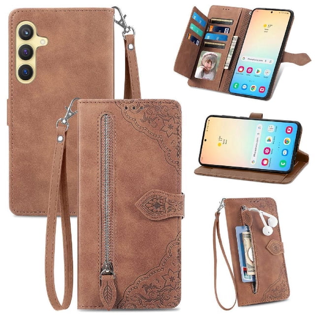 Funda billetera anti-golpes para GANGXUN Samsung Galaxy S24 , ideal para día a día y trabajo