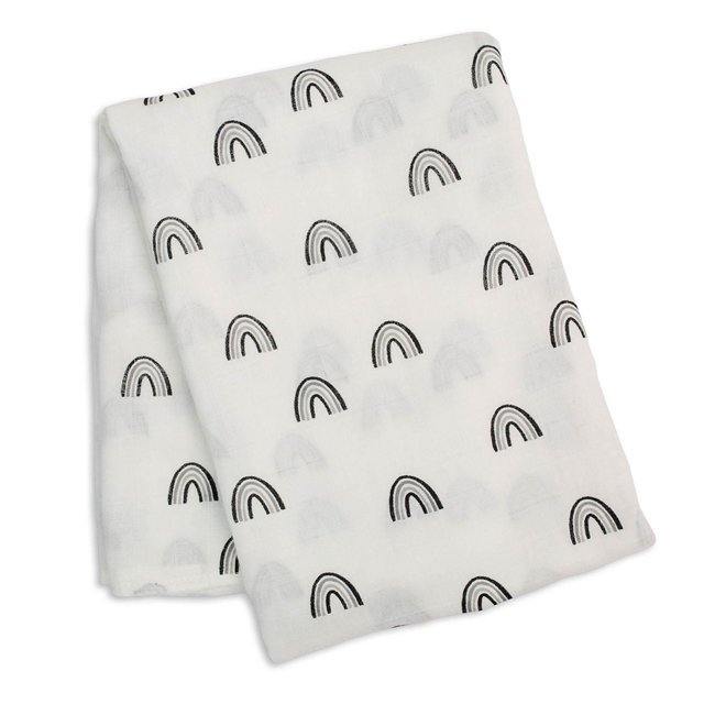 Lulujo - Modern Collection - Baby Muslin Bamboo Swaddle Blanket, Nursing/Stroller Cover