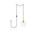 thumbnail image 1 of Living District LDPG2256BR Gene 1 Light Brass & Clear Glass Plug-In Pendant, 1 of 2