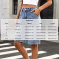 thumbnail image 3 of PWPSG Womens High Waist Denim Bermuda Shorts, Wide Leg Cut with Frayed Hem, Washed Vintage Fabric for Street Style Outfits Blue S, 3 of 7