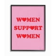thumbnail image 2 of The Stupell Home Decor Collection lulusimonSTUDIO Pink and Red Hearts Women Support Women Typography Oversized Framed Giclee Texturized Art, 16 x 1.5 x 20, 2 of 4