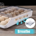 thumbnail image 4 of Cocina Frigorífico Huevo Cajón Cajón Desplazamiento automático hacia abajo Frigorífico Congelador Armario Encimera Bandeja para huevos Contenedor de gris Baoblaze soporte para bandeja de huevos, 4 of 7