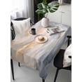 thumbnail image 6 of Abstact Marble Texture Table Cloth 54x108 Inch Rectangle, Grey Brown Gold Gradient Art Waterproof Tablecloth Washable Table Cover for Party Picnic Dinner Decor, 6 of 9