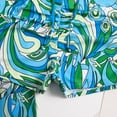 thumbnail image 4 of Lu's Chic Women's Full Coverage 3 Piece Bikini Sexy Bathing Suit Beach Open Front Cover Up Printed Summer Soft Boyleg Swimsuit Green 12, 4 of 4