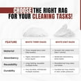 thumbnail image 6 of SupremePlus Terry Cloth Cleaning Rags 10 lbs Bag of Rags Commercial Multipurpose Reusable Cotton Dust Cloths Value Pack, White, 160 Count, 4 Pack, 6 of 8