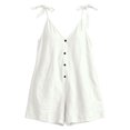 thumbnail image 6 of PBFRDSJ Womens Spaghetti Strap V Neck Plus Size Romper Sleeveless Button Down Wide Leg Short Jumpsuit Casual One Piece Romper Sizes S-3XL, 6 of 6