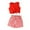 Red, variant on Baby Girl Clothes 2 Piece Outfits Tie Knot Tank Top and Paperbag Waist Pocketed Summer Short Sets Toddler Girls Cotton Clothing Sets 7Y