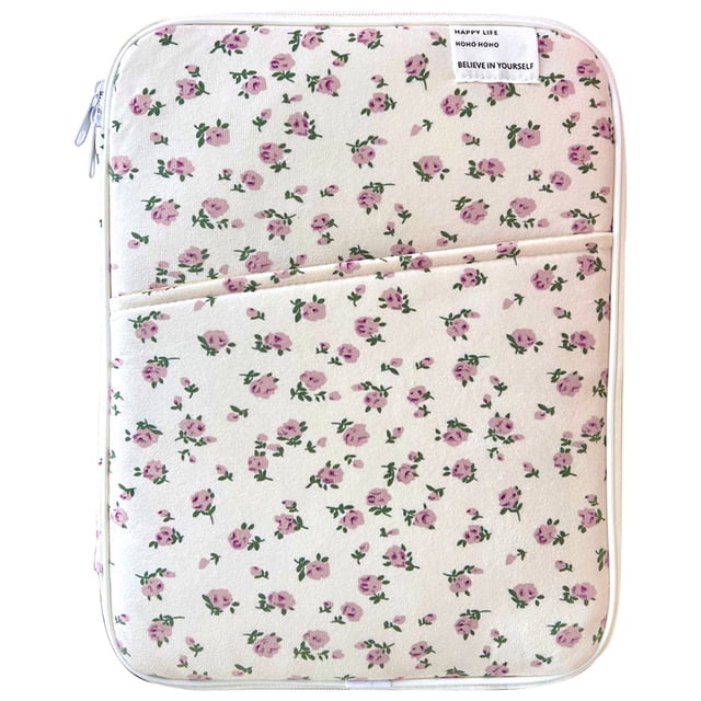 Estuche Acolchado para Computadora Portátil Bolso Esponjoso 11/13 Pulgadas Floral A Prueba Golpes Mujeres Y Niñas