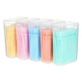 thumbnail image 3 of HLONK 1100pcs Disposable Plastic Toothpicks Double-head Oral Care Interdental Floss Cleaners (Random Color), 3 of 6
