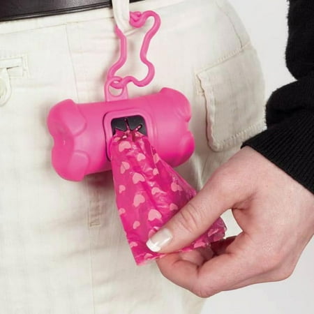 Poseca Waste Bag Pet Dog Poo Garbage Clean Carrier Holder Bone Shape Mini Dispenser Box