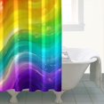thumbnail image 4 of Colorful Tie Dye Wave Pattern Shower Curtain 84"x72" ,Bathroom Decorative Shower Curtains Set with 12 Hooks,Modern Waterproof Washable Shower Curtain, 4 of 6
