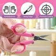 thumbnail image 4 of JubileeYarn Pocket Pal Folding Scissors TSA Compliant and Portable, Compact, Safe Travel Scissors, Stainless Steel Retractable, Perfect Pink - 2 Units, 4 of 7