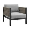 thumbnail image 3 of Kingfisher Lane 4-Piece Fabric Outdoor Patio Furniture Set in Black/Gray, 3 of 10