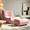 Pink, variant on MOONMISS Chenille Fabric Chaise Lounge Chair with Ottoman, Ergonomic Lazy Sofa for Adults, Soft Cloud Couch for Living Room, Bedroom, Green
