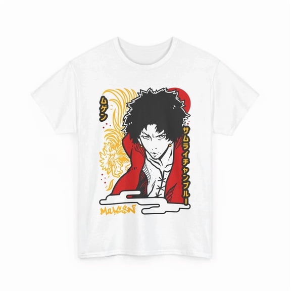 Samurai Champloo Mugen Tee, Anime Shirt, Japanese Kanji Top T-Shirt White