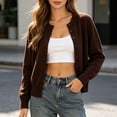 thumbnail image 2 of ZHOGXU Elegant Blend Round Neck Cardigan For Women Soft Knit Cardigan For Women Sweater Everyday Cozy Fashion Clothes, 2 of 4