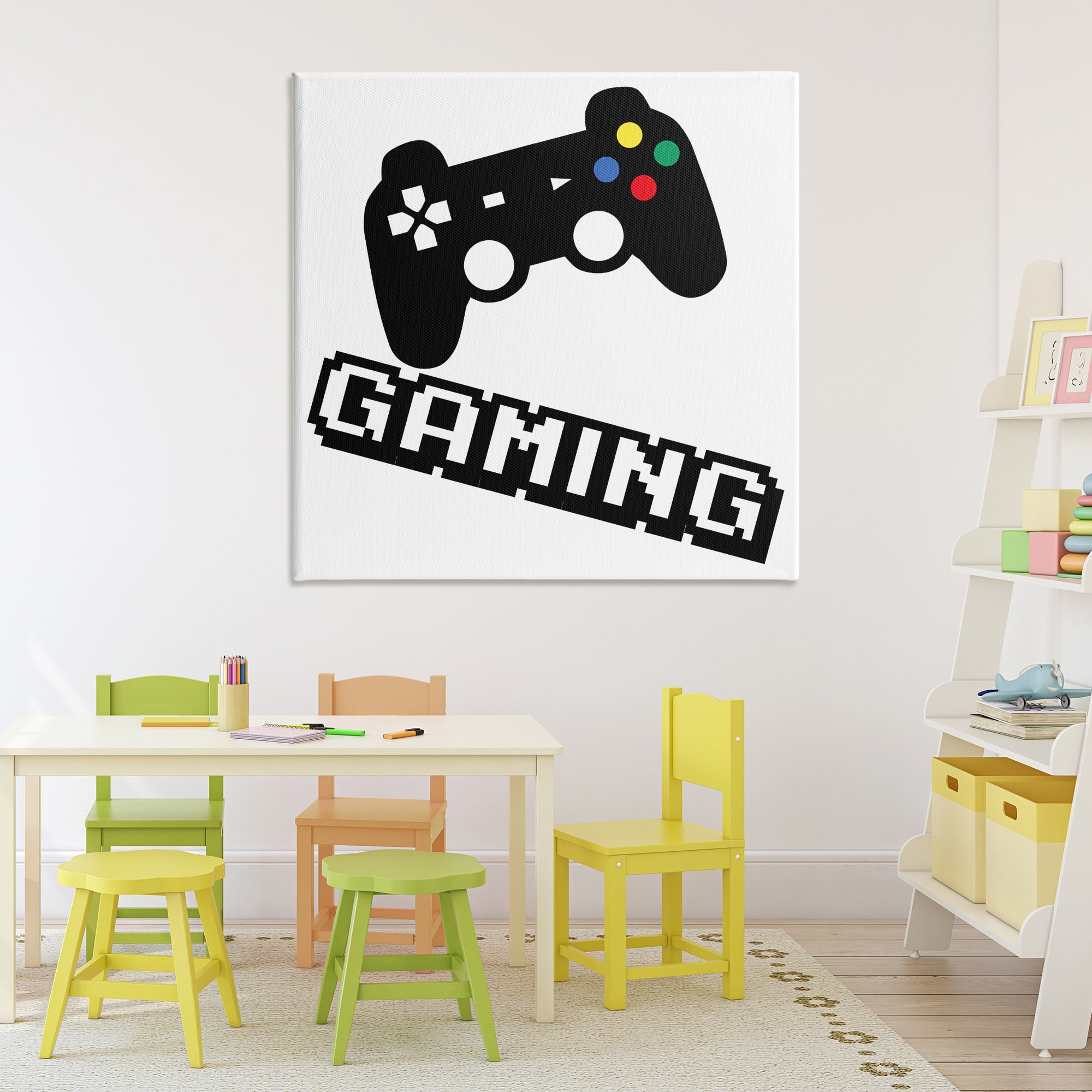Stupell Industries Playful Pixel Gaming Canvas Wall Art, design by Marcus Prime