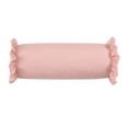 thumbnail image 1 of EGNMCR Striped Bolster Pillow With Ruffled Edges Soft Cylindrical Neck Roll Pillow For Bed Sofa Decor Support Pillow For Sleeping And Relaxing a cushion, 1 of 1