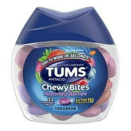 TUMS Chewy Bites Chewable Antacid Tablets 32Ct