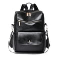 thumbnail image 2 of Mochi de moda pa mujer, bolso de hombro de cuero PU, monedero con múltiples bolsillo mochi de e pa mujer, bolso de mano multis Negro Colco Bolso de mujer, 2 of 6
