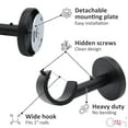 thumbnail image 3 of Soporte para barras de cortina A Key Tech de 1 pulgada para pared o techo, color negro, 3 of 5