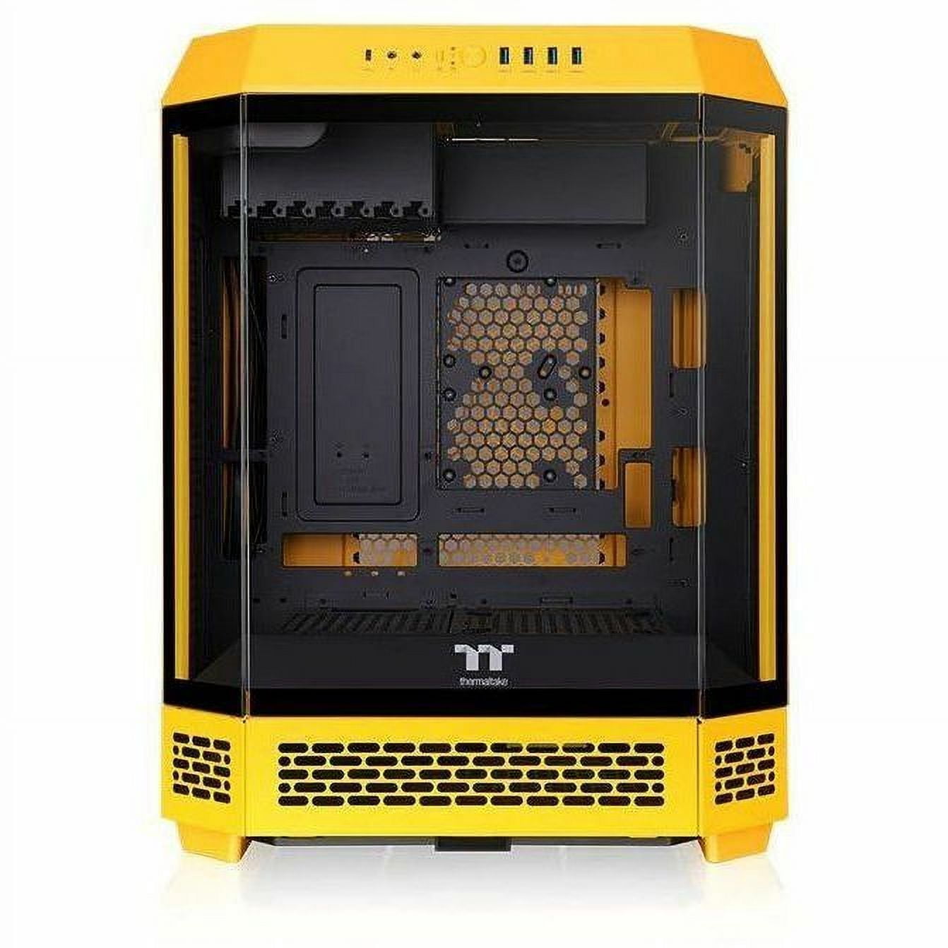 Thermaltake The Tower 600 Bumblebee Mid Tower Chassis - Mid-tower - Bumblebee - Tempered Glass, SPCC - 2 x 140mm Fan(s) Installed - Mini ITX, Micro ATX, ATX Motherboard Supported - 9 x Fan(s) Suppo...