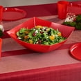 thumbnail image 3 of PLASTICPRO 128 Oz Disposable Serving Bowls Red Green Plastic Square Snack Bowls, 4-Pack, 3 of 8