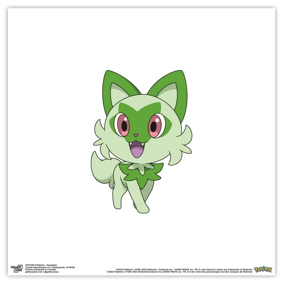 Gallery Pops Pokemon - Sprigatito Wall Art, Unframed Version, 12" x 12"