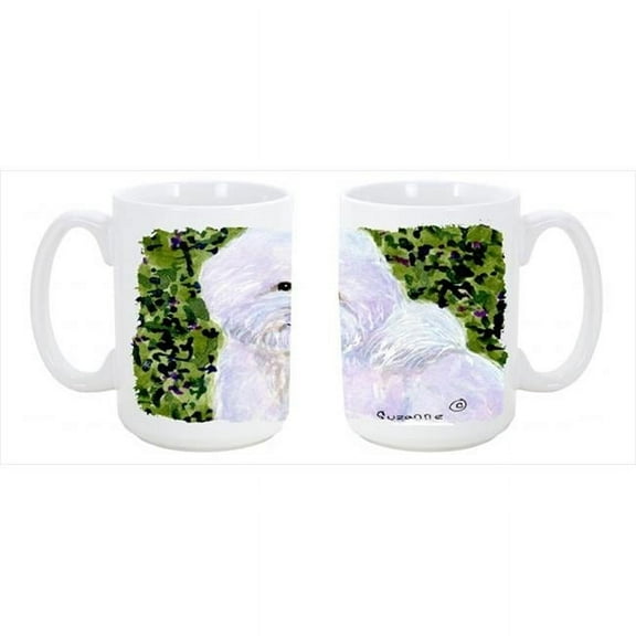 Bichon Frise Dishwasher Safe Microwavable Ceramic Coffee Mug 15 oz.