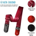 thumbnail image 2 of Correa para guitarra, Strap o Tahali para guitarra acústica, bajo eléctrico, guitarra eléctrica Kidam Cinturón seguridad nylon vino, 2 of 3