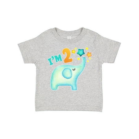 

Inktastic I m 2 Birthday Elephant Gift Toddler Boy or Toddler Girl T-Shirt
