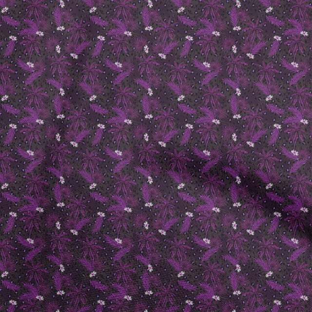 oneOone Polyester Spandex Dark Magenta Fabric Tropical Craft Projects Decor Fabric Printed By The Yard 56 Inch Wide