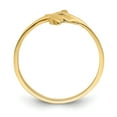 thumbnail image 2 of 14K Yellow Gold Ring Band Themed Polished Double Whale Tale, Size 6, 2 of 7
