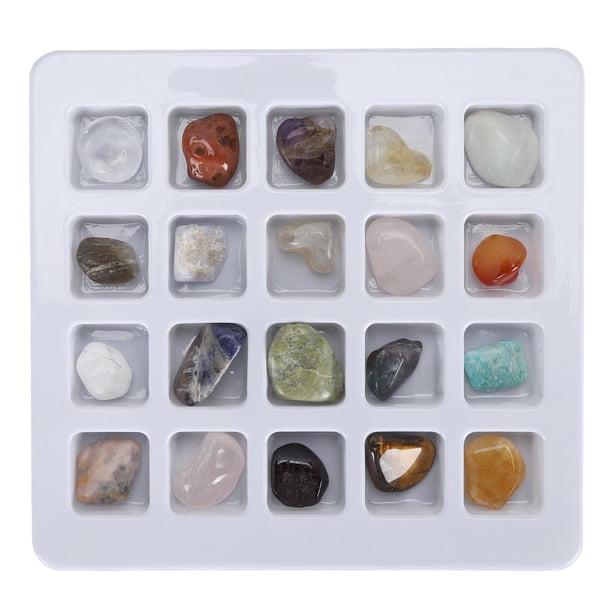 Kit De Colección De Rocas, Juego Educativo De Ciencias Minerales Para Niños, 20 Piezas