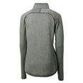thumbnail image 3 of Women's Cutter & Buck Heather Gray Washington State Cougars Mainsail Sweater-Knit Full-Zip Jacket, 3 of 3
