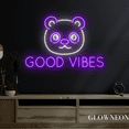 thumbnail image 4 of Glowneon Good Vibes Neon Sign, Panda Bear Led Sign, Gift For Kids, 4 of 5