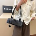 thumbnail image 4 of Bolso de Mano PU Likrtyny bolso Baguette para Axila Verano Gran Capacidad negro, 4 of 9