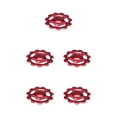 thumbnail image 2 of Guardoinrt 1/5PCS 11T Rear Derailleur Ceramic Bearing Wheel Pulley Red 5Set, 2 of 6