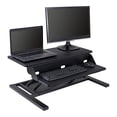 thumbnail image 2 of Stand Up Desk Store Power Pro Electric Adjustable Height Two Tier Standing Desk Converter (Black, 32" Wide), 2 of 10