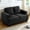 Black, variant on High - Density Foam Black Velvet Sofa / Luxurious Seating for Modern Spaces