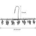 thumbnail image 2 of Secador de calcetines de acero inoxidable con gancho giratorio de 35 clavijas Percha para secar ropa Percha resistente al óxido y al viento para colgar ropa interior Calcetines Guantes y toa, 2 of 4