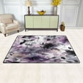 thumbnail image 3 of 60x39in Area Rug Machine Washable Floor Mats Skid-Resistant Backing Carpet for Home Kitchen Bedroom Light Purple and Black Floral, 3 of 7