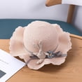 thumbnail image 5 of JYYYBF Children Straw Hat Rabbit Flower Bowknot Decor Sun Protection Fisherman Cap Kids Girls Sunshade Sunscreen Basin Hats, 5 of 5