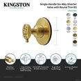 thumbnail image 4 of Kingston Brass KS4038RKZ Wendell Single-Handle Six-Way Diverter Valve with Knurled Handle and Round Trim Kit, Brushed Nickel, 4 of 4