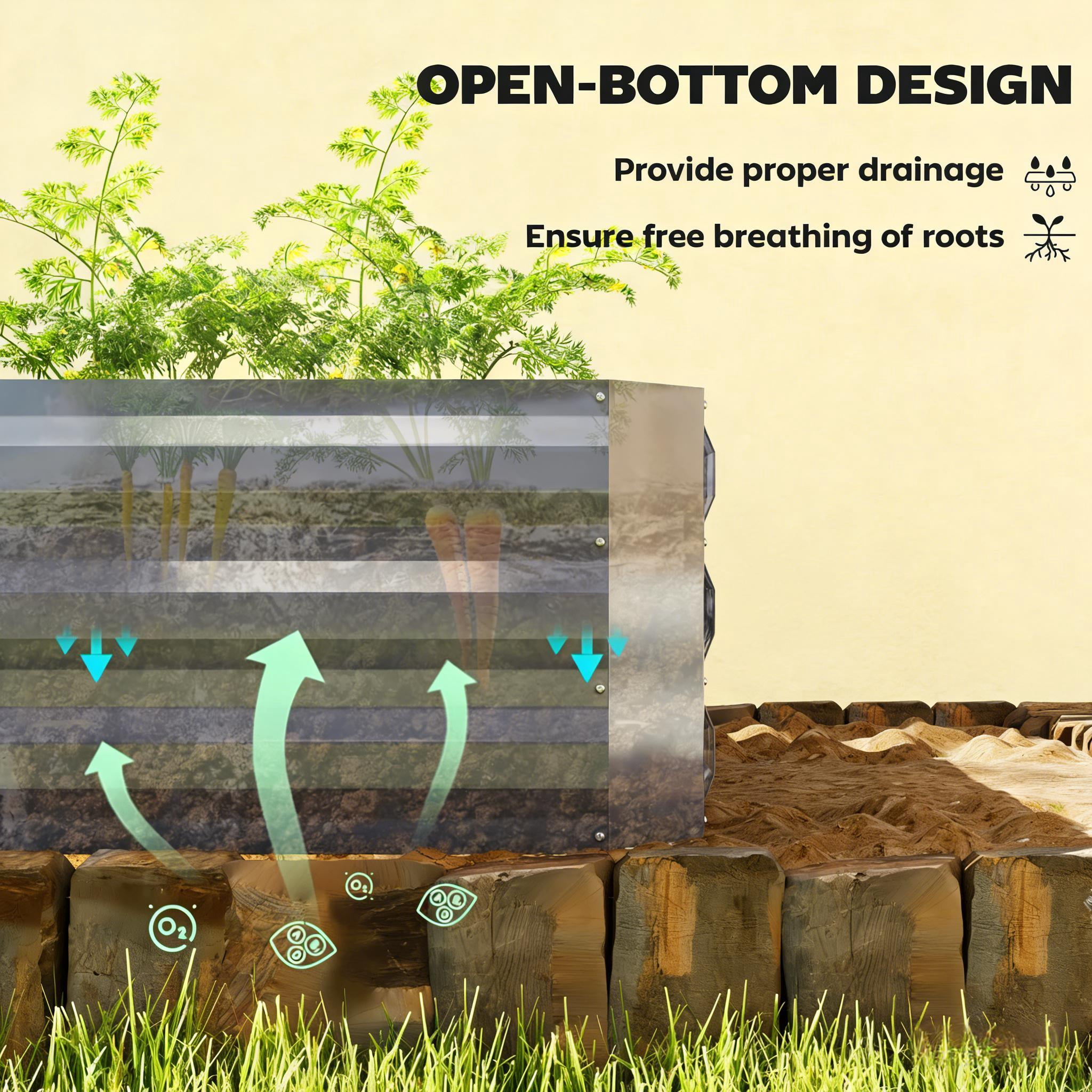 Raised Garden Bed, 2-in-1 Mini Raised Planter Greenhouse