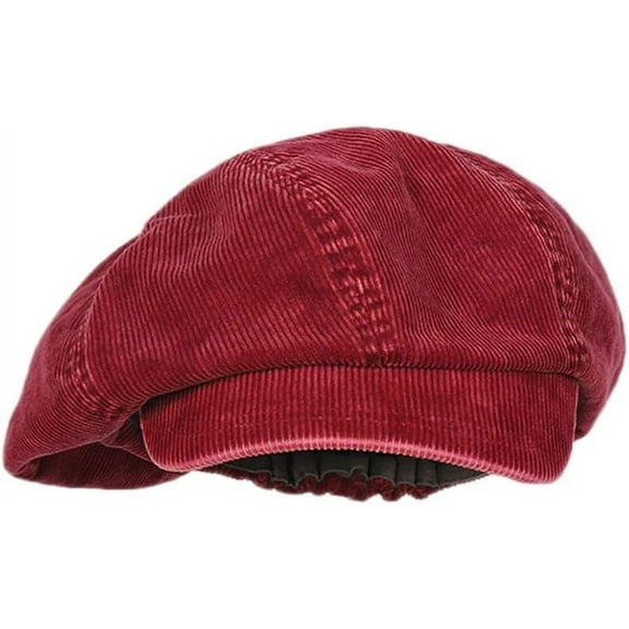 YooGuoGuo Japanese Oversized Corduroy Newsboy Hats for Women Vintage Unisex Paperboy Painter Beret Cap